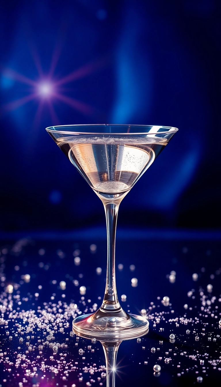 iPhone AI Glamorous Cocktail Glass Scenic Background
